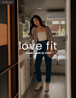 LOVE FIT 修身內磨毛落地牛仔褲