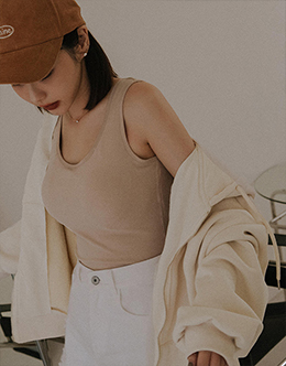 圓領厚絨發熱背心BRA TOP