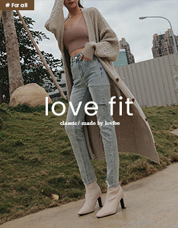 LOVE FIT 割破顯瘦窄管牛仔褲