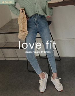 LOVE FIT雙釦顯瘦窄管牛仔褲