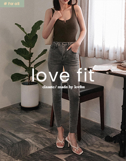 LOVE FIT雙釦顯瘦窄管牛仔褲