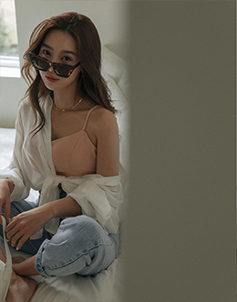 後片彈性V領BRA TOP