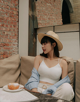 交叉美背雙肩帶BRA TOP