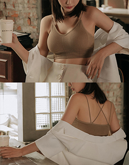 交叉美背雙肩帶BRA TOP