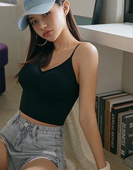 後交叉圓U美背V領BRA TOP