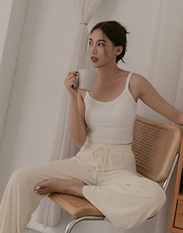 舒棉莫代爾微短版細肩BRA TOP