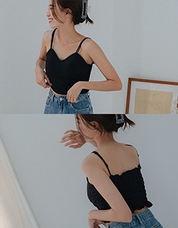 冰絲滑面後彈性BRA TOP