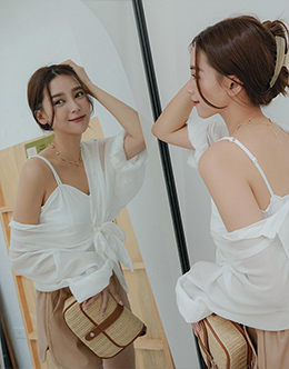 冰絲滑面後彈性BRA TOP