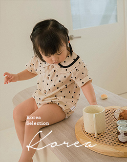 KOREA童裝圓翻領開釦包屁衣