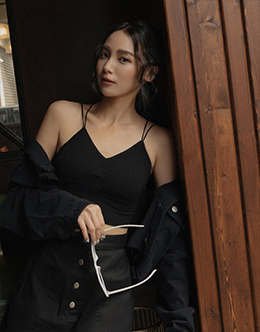 前抓皺後交叉美背BRA TOP