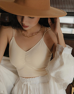 前抓皺後交叉美背BRA TOP
