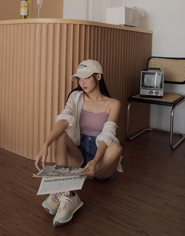 桃心領細肩BRA TOP