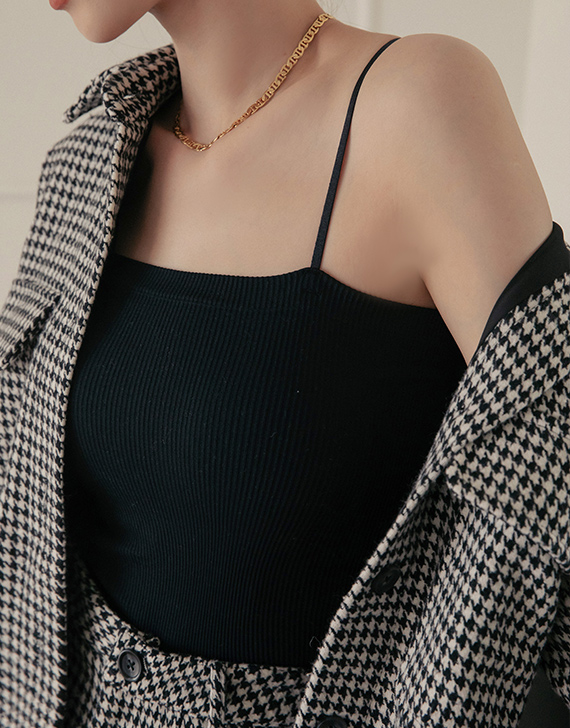 坑條彈性平口BRA TOP