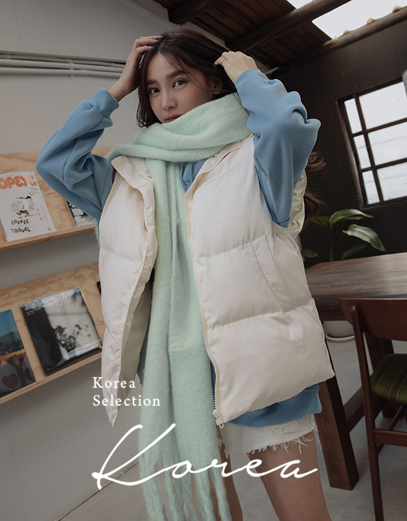 韓國保暖粗流蘇圍巾