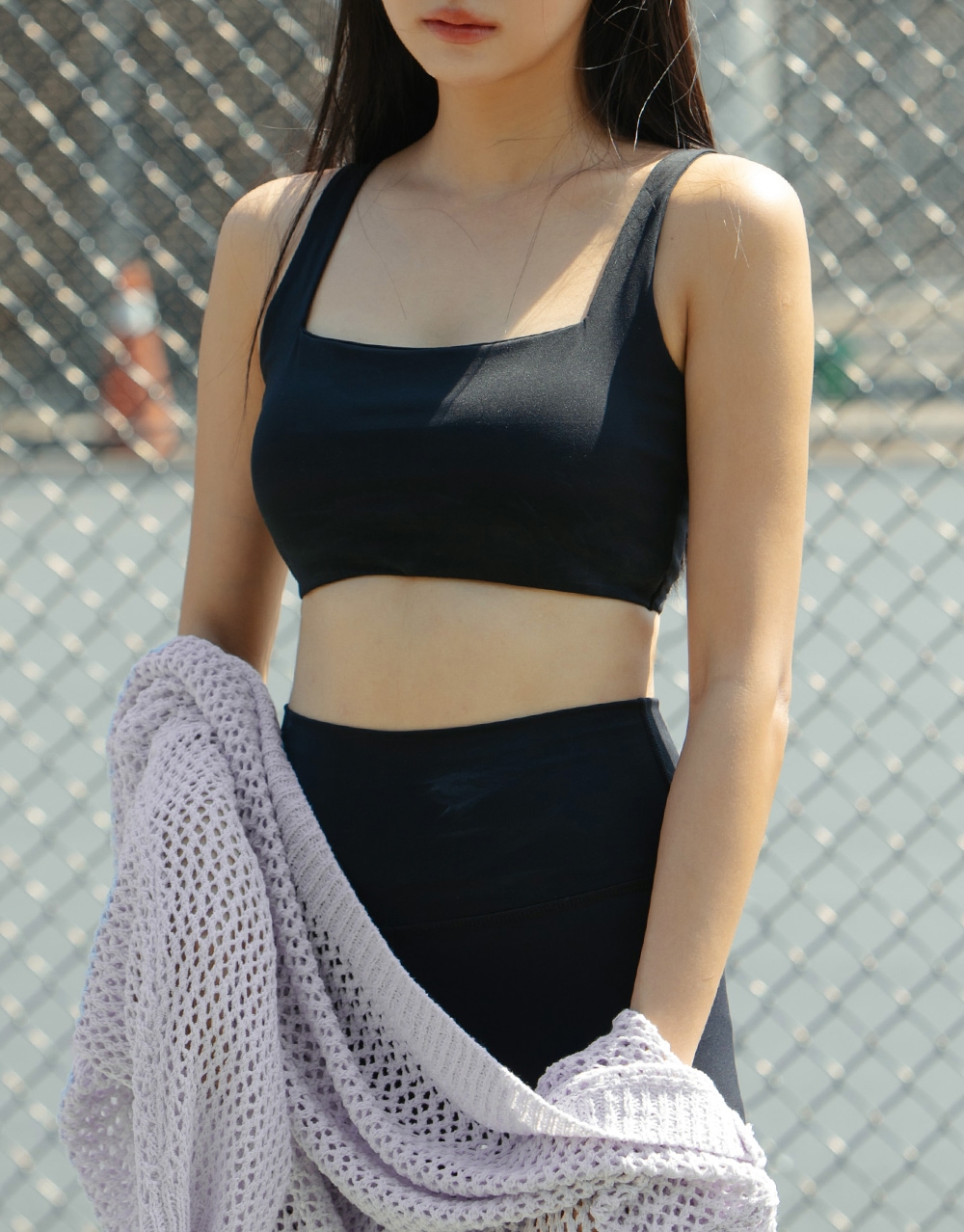 高彈力高包覆方領BRA TOP