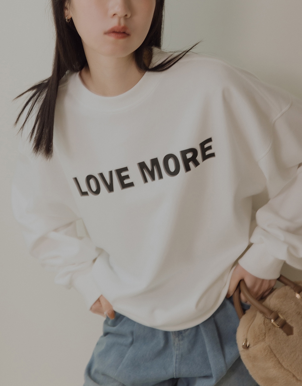 MIT LOVE MORE 標語印花大學T
