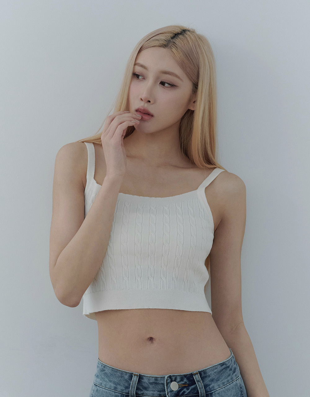 麻花針織背心