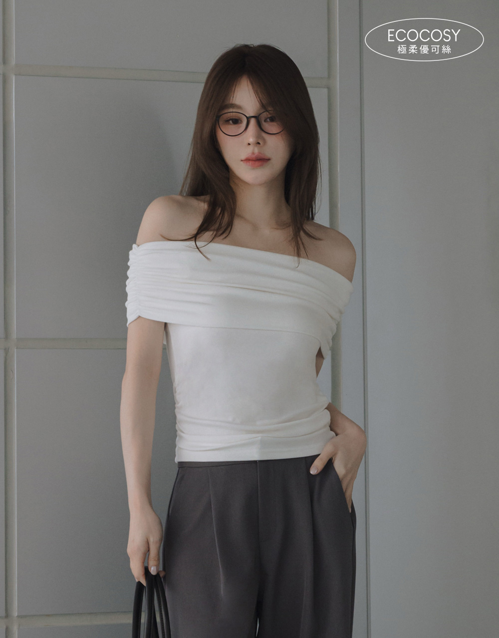 翻領平口柔棉上衣(EcoCosy 極柔優可絲)