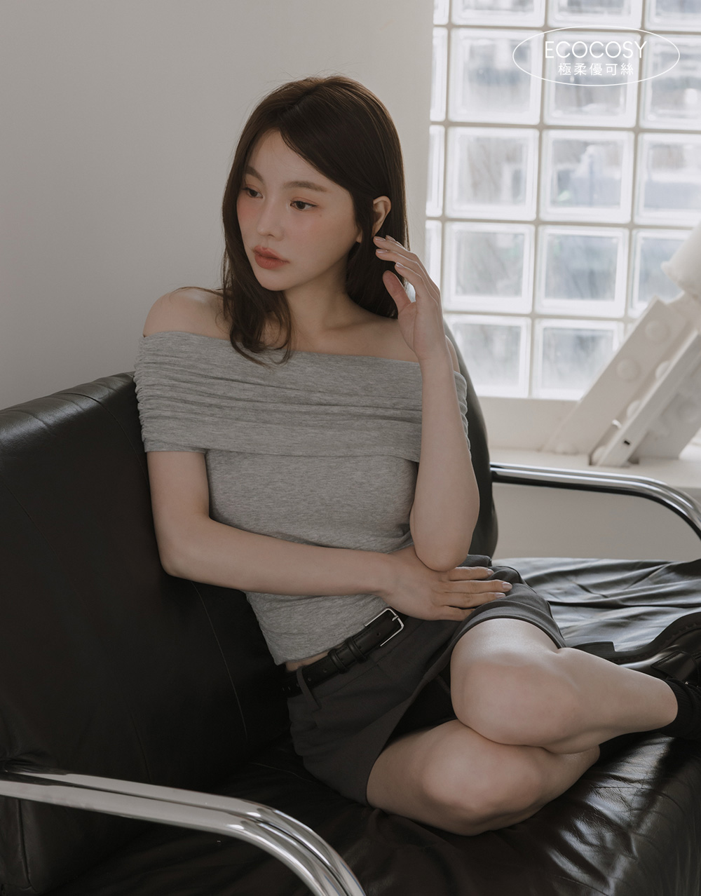 翻領平口柔棉上衣(EcoCosy 極柔優可絲)