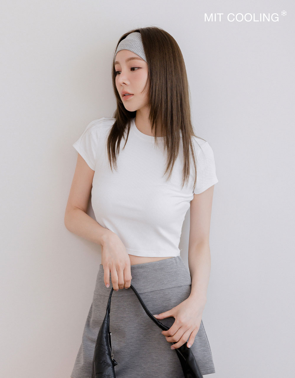 涼感坑條短袖上衣