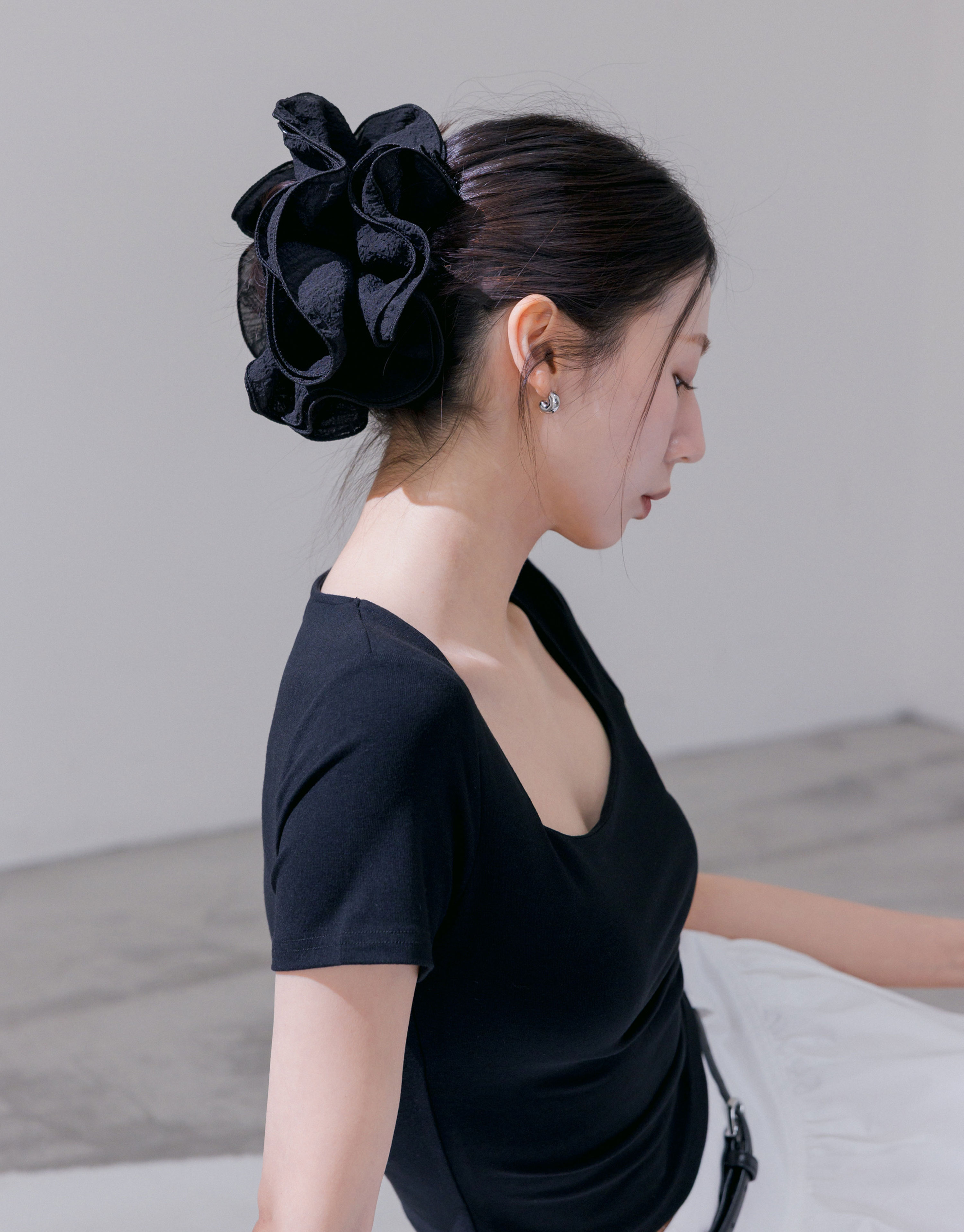 紋理雙層澎澎髮圈