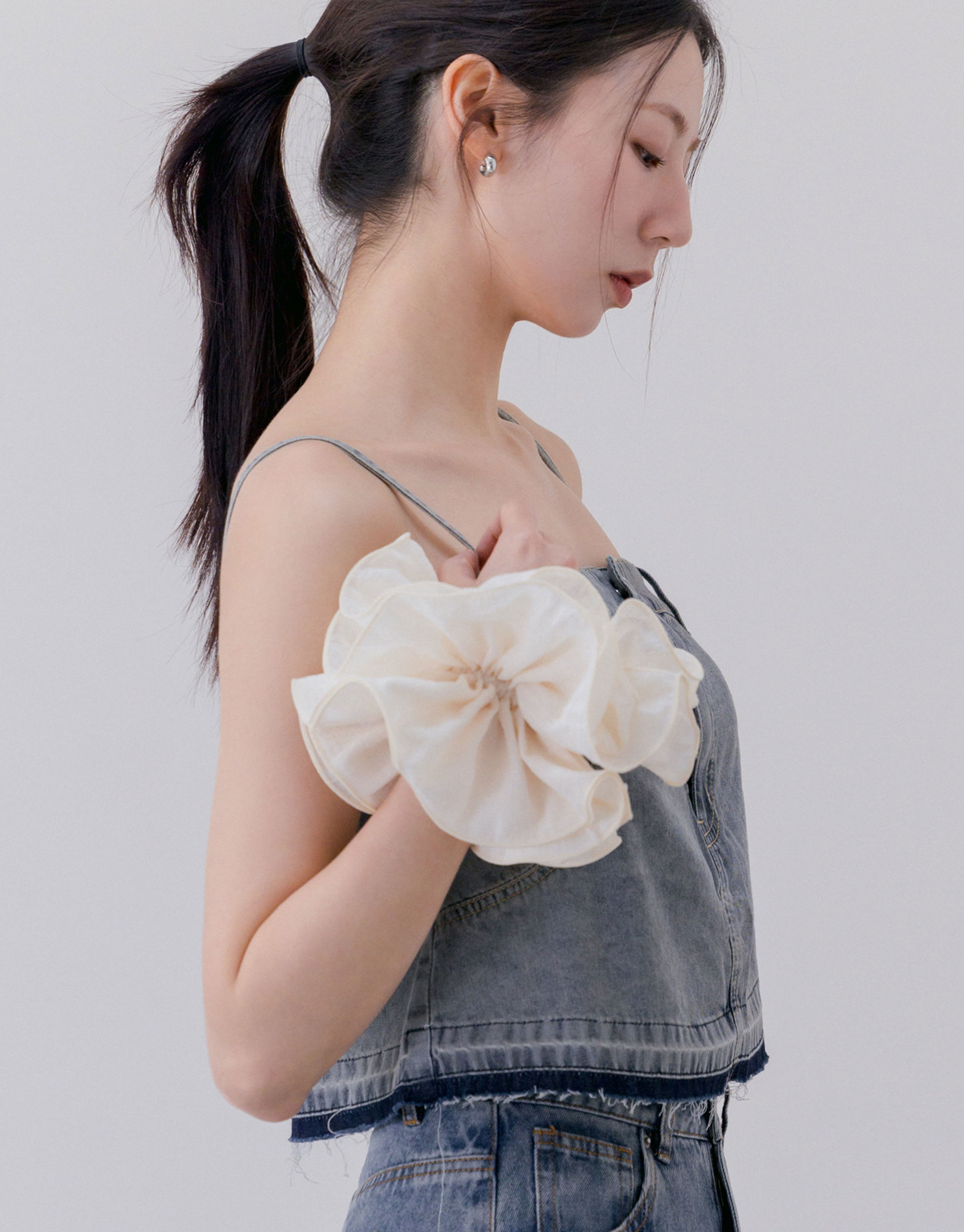 紋理雙層澎澎髮圈