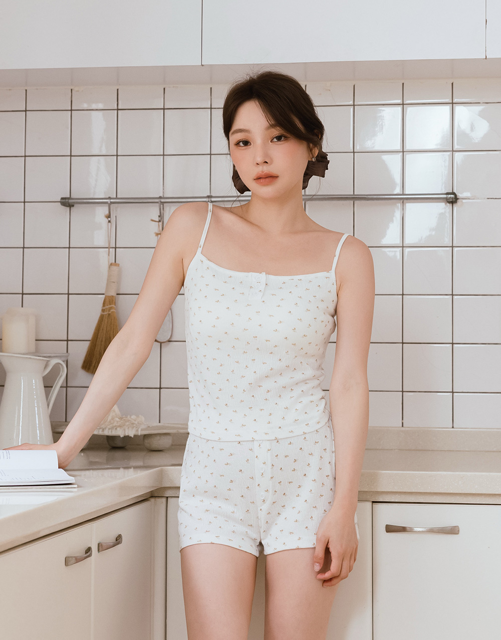 小花細肩BRA背心