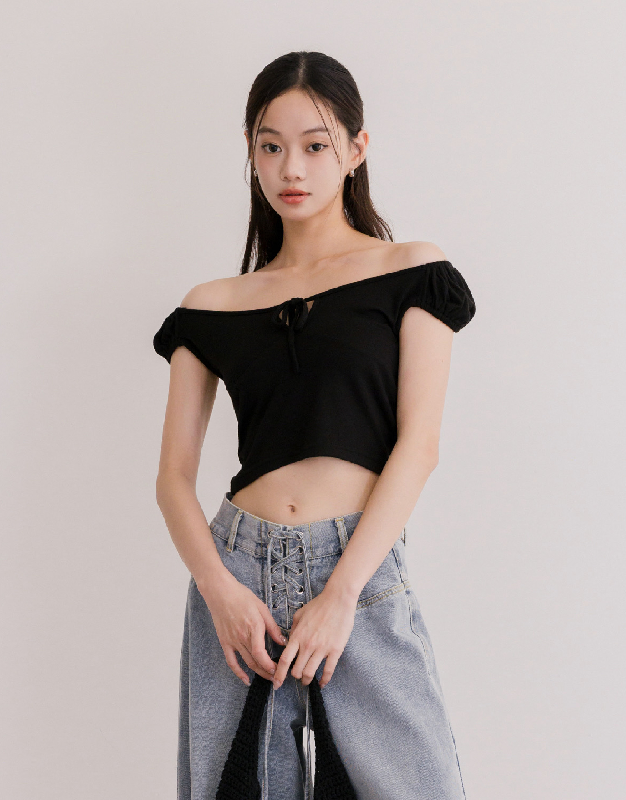 小澎袖綁帶上衣(嬰兒棉)