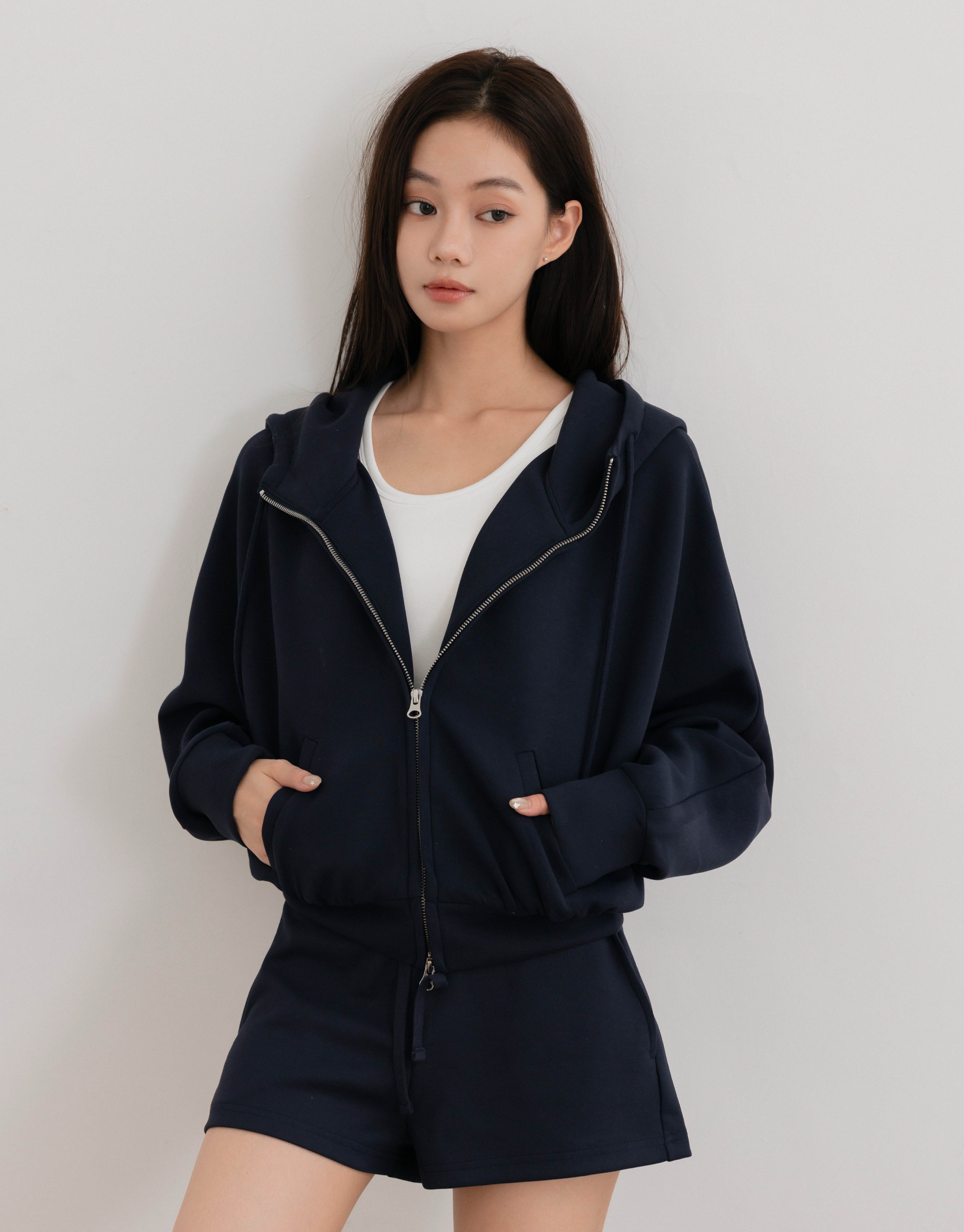 短版連帽外套(磨毛雲朵棉)