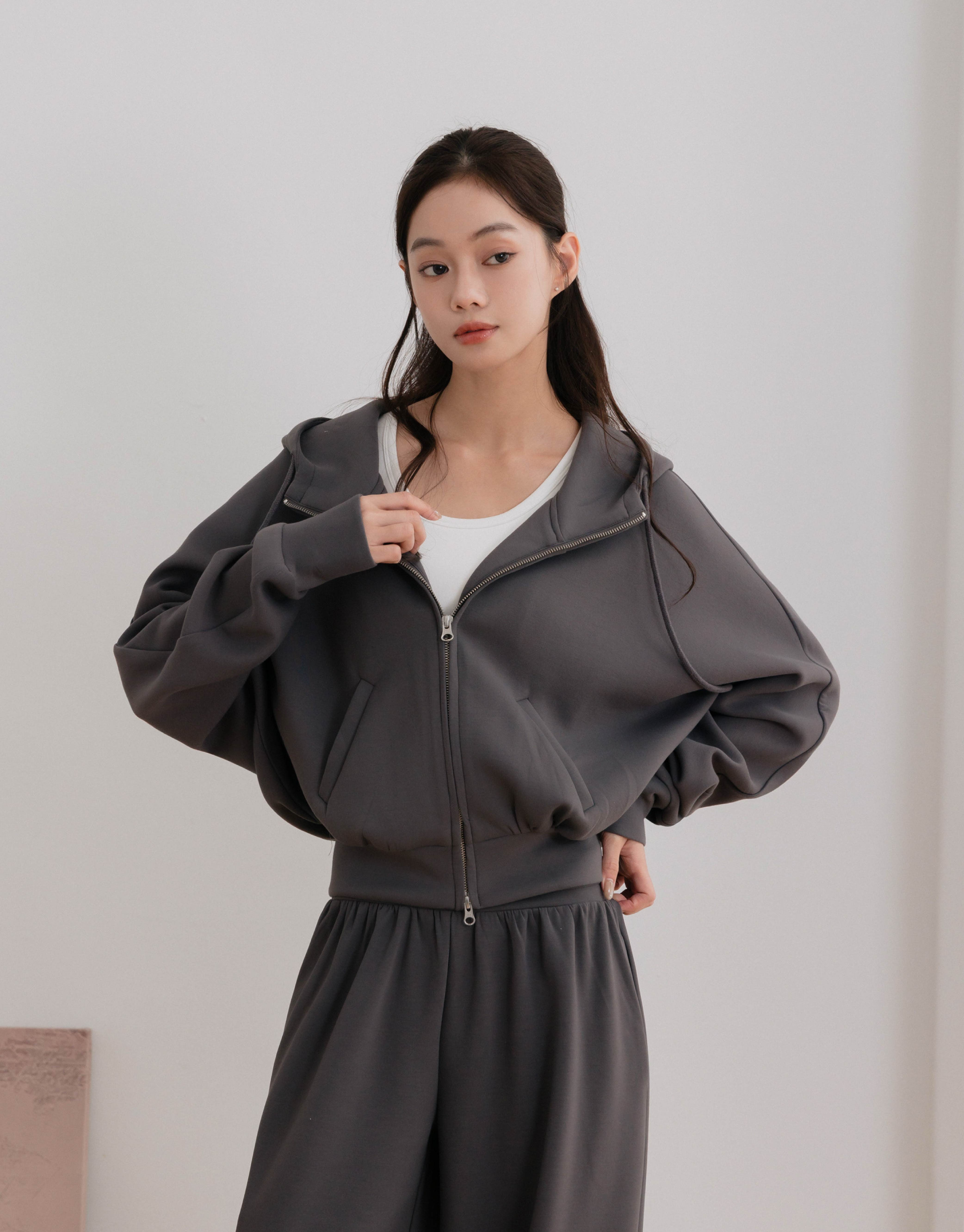 短版連帽外套(磨毛雲朵棉)