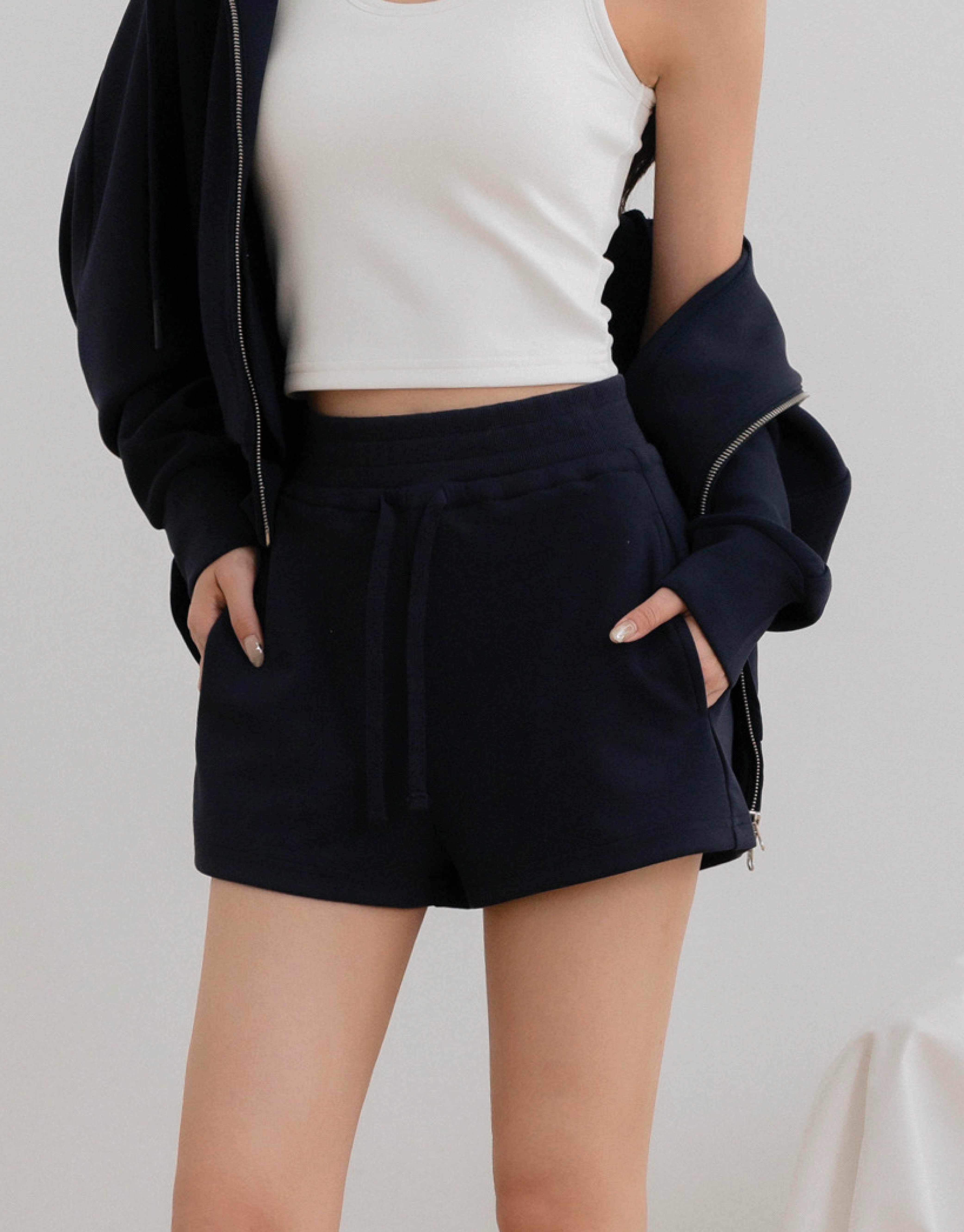 抽繩短褲(磨毛雲朵棉)