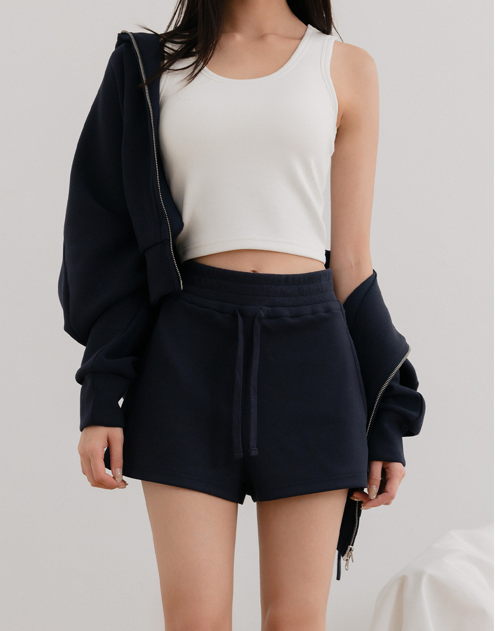 抽繩短褲(磨毛雲朵棉)