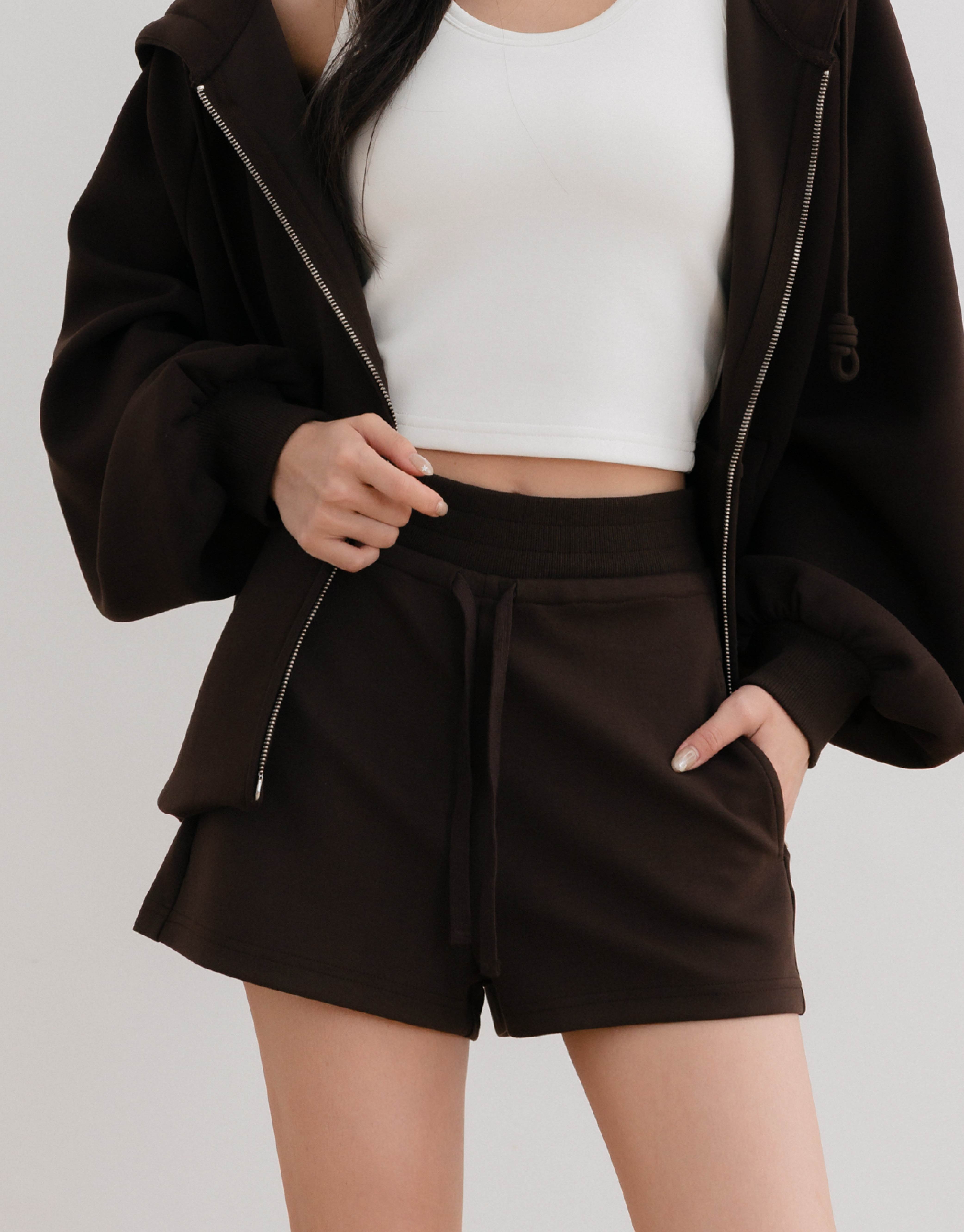 抽繩短褲(磨毛雲朵棉)