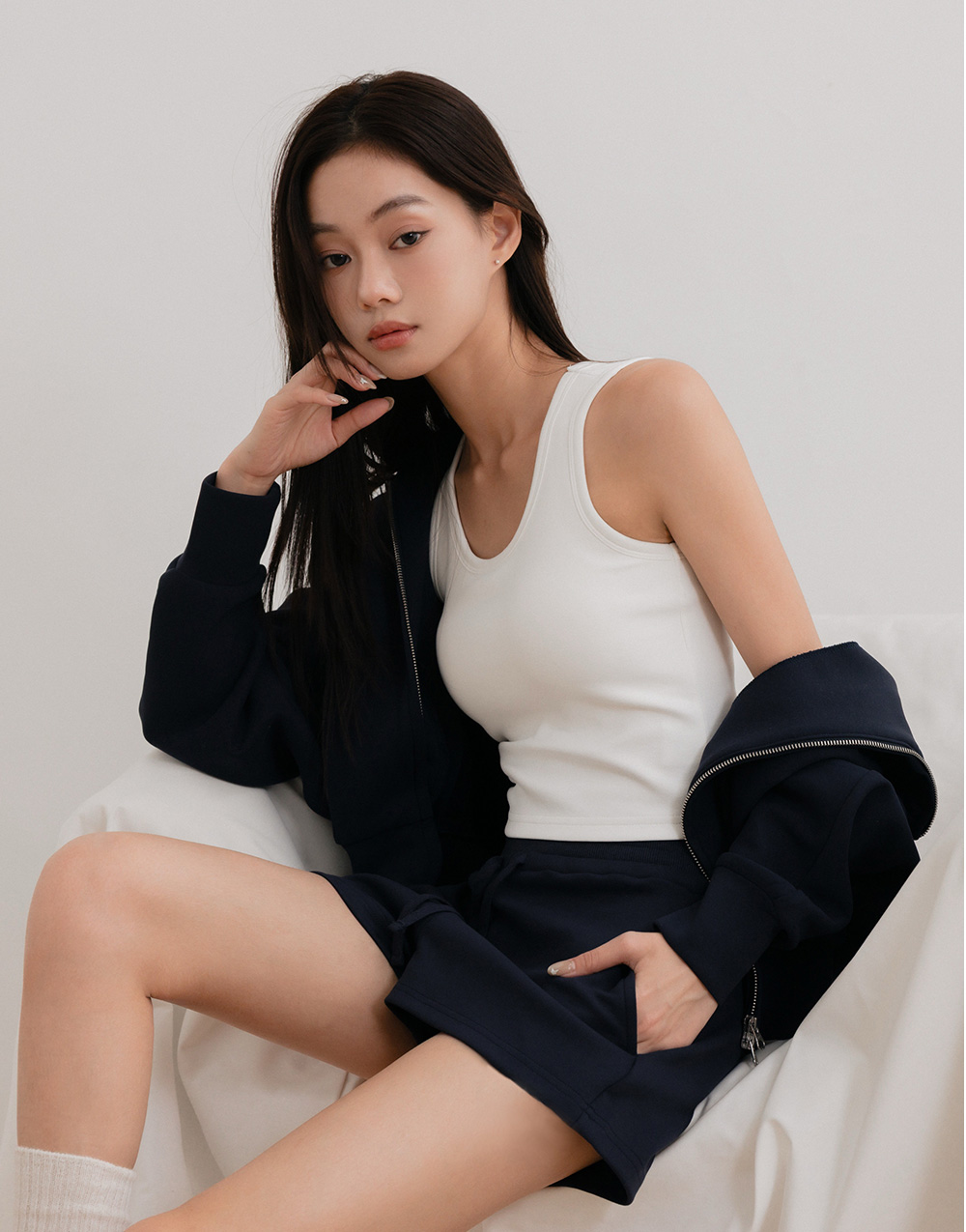 U領修身BRA背心(磨毛雲朵棉)