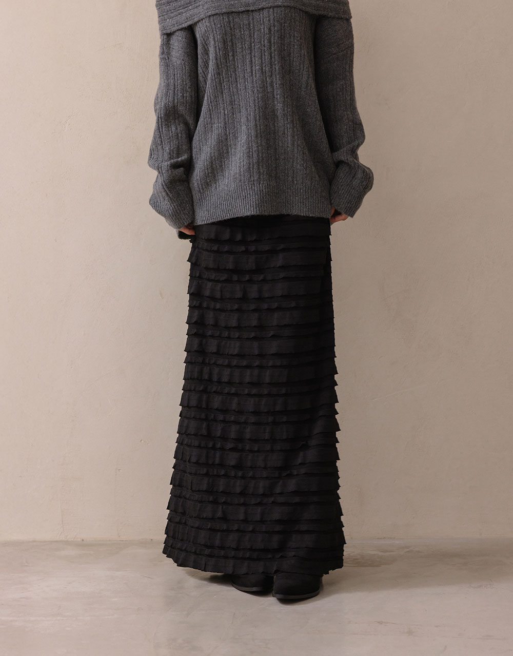 波浪層次長裙