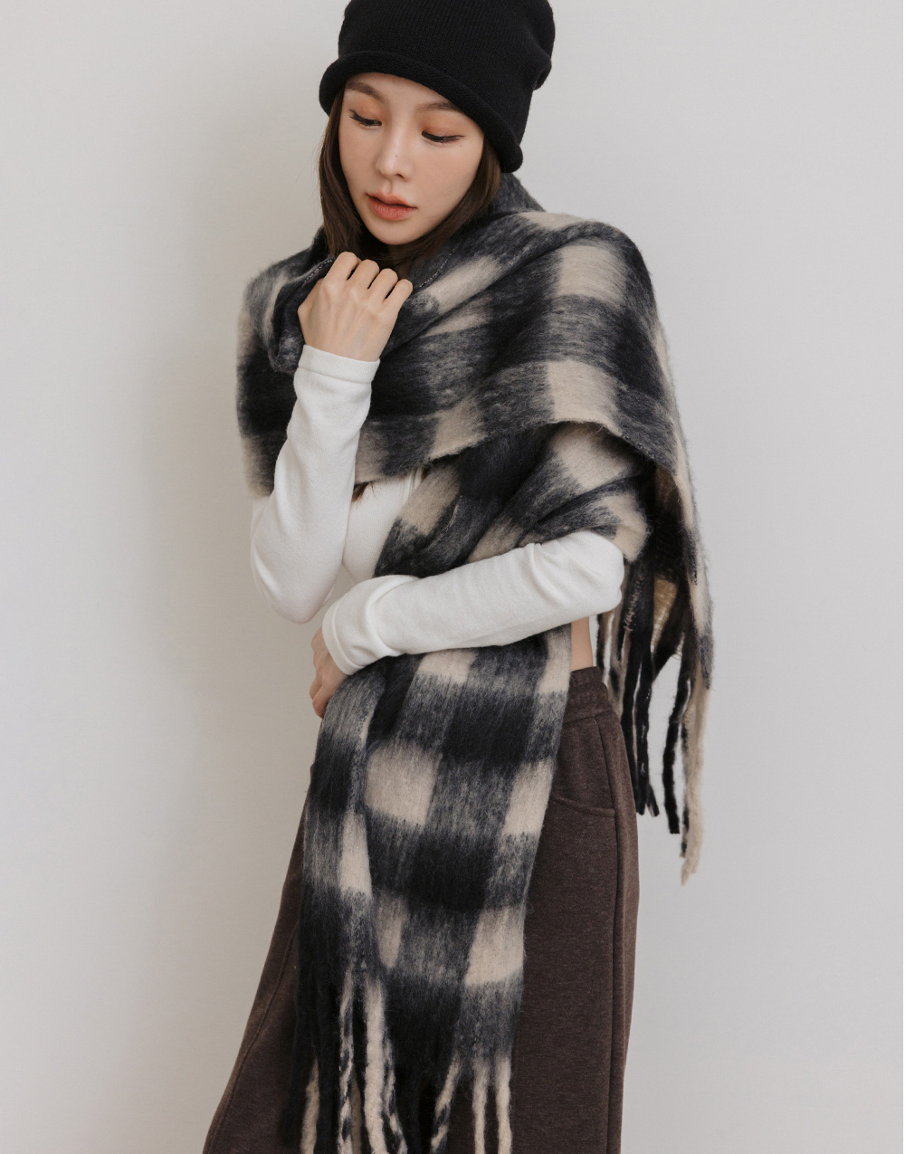 格紋圍巾