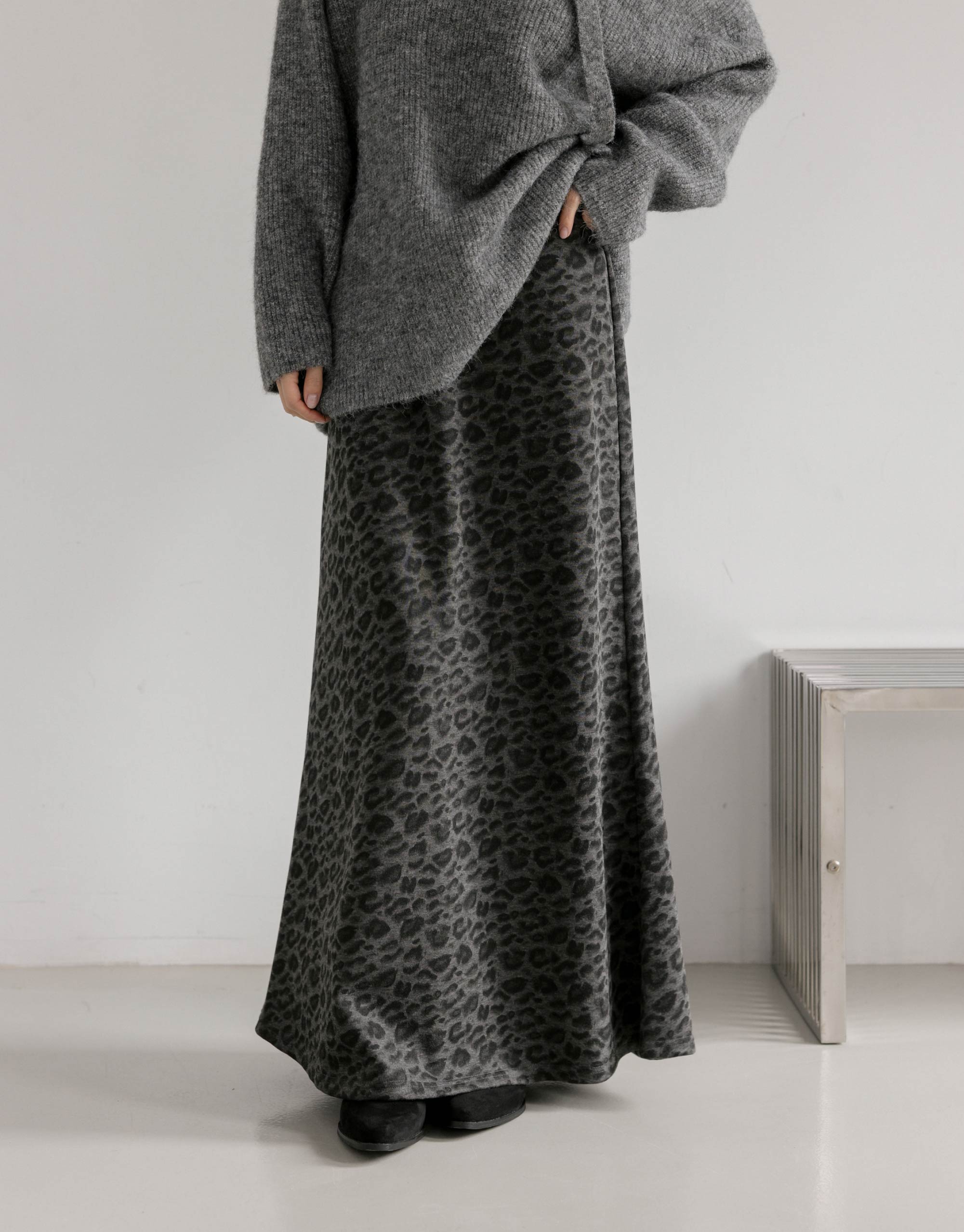 豹紋長裙