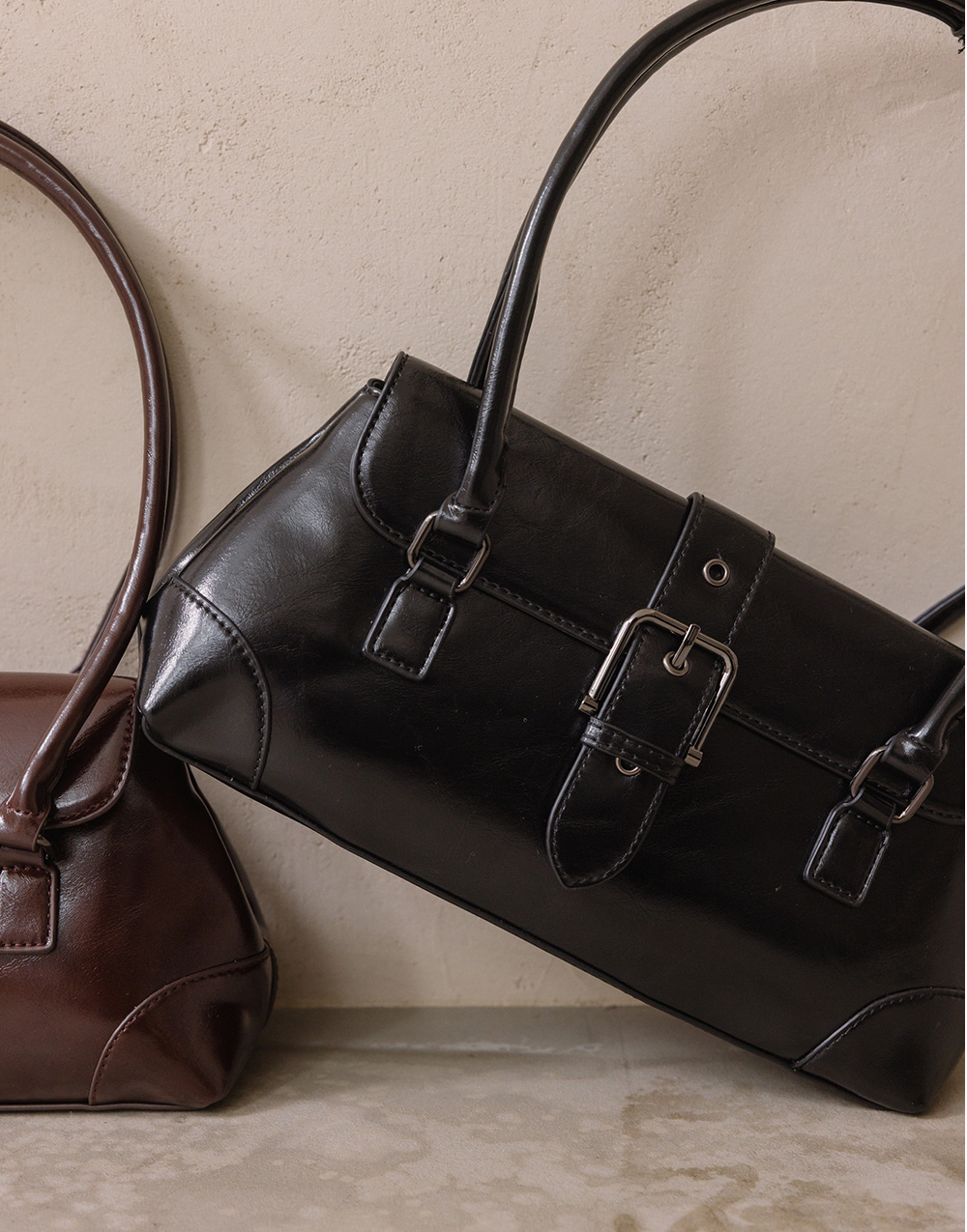 率性皮質肩背包