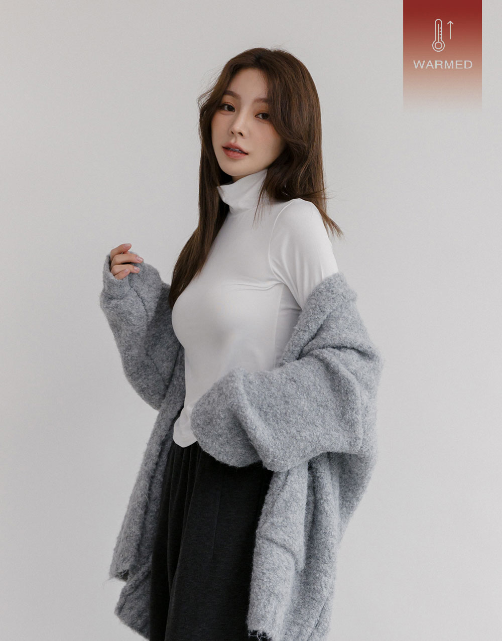 發熱高領長袖上衣