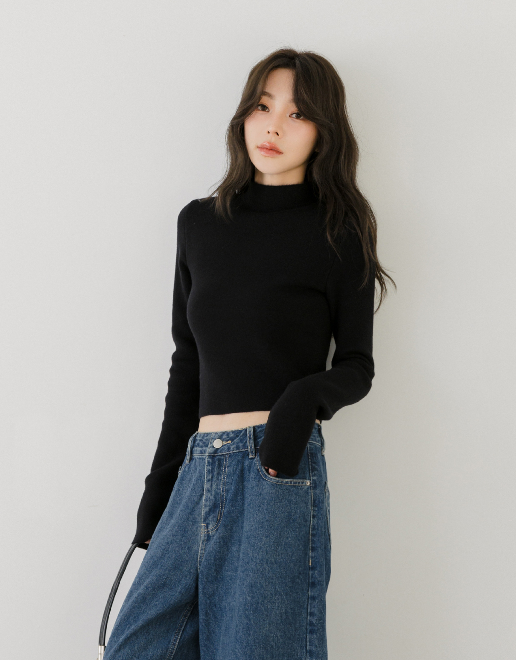 內刷毛小立領針織上衣