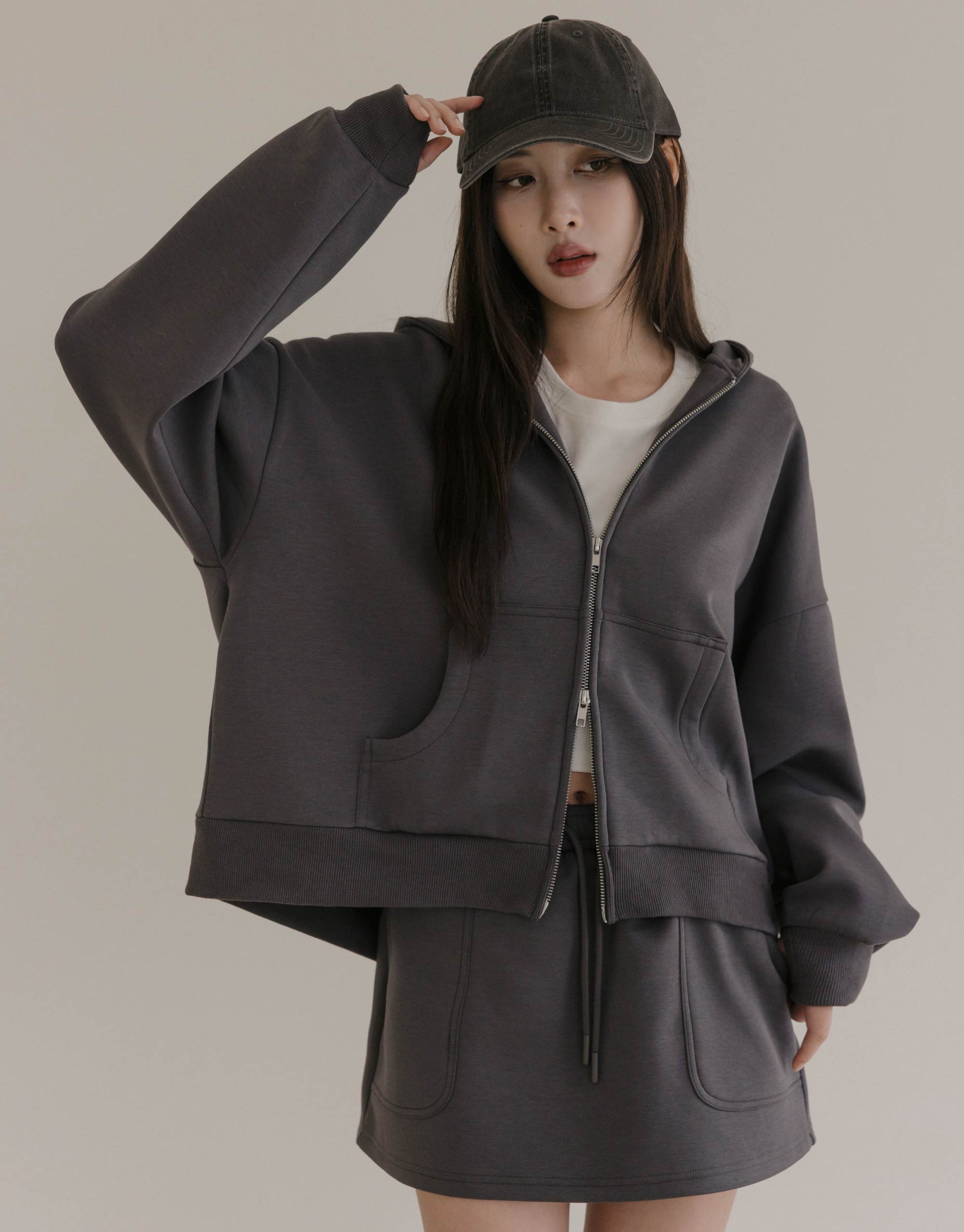 姆指挖洞連帽外套(刷毛雲朵棉)