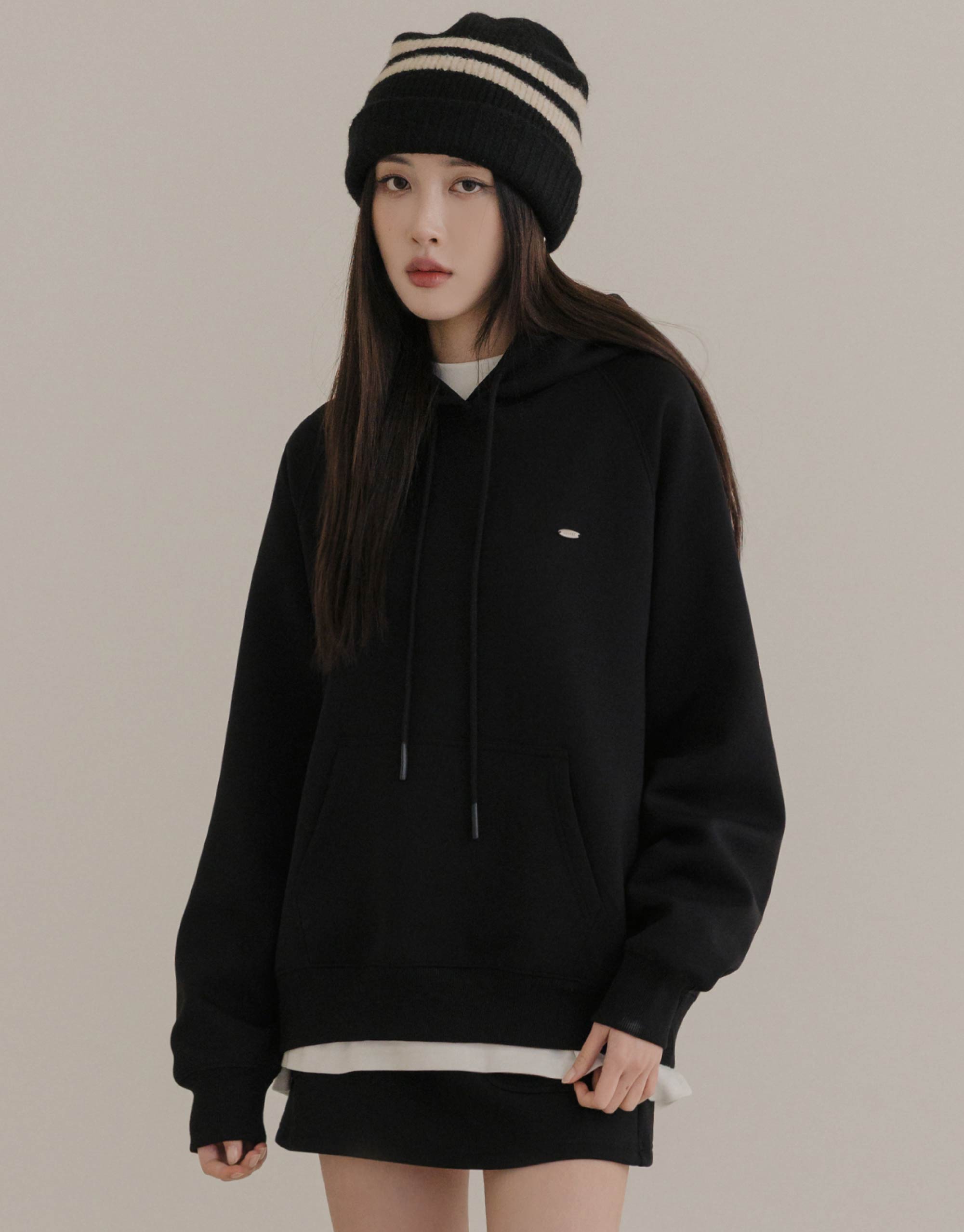 後片剪裁連帽上衣(刷毛雲朵棉)