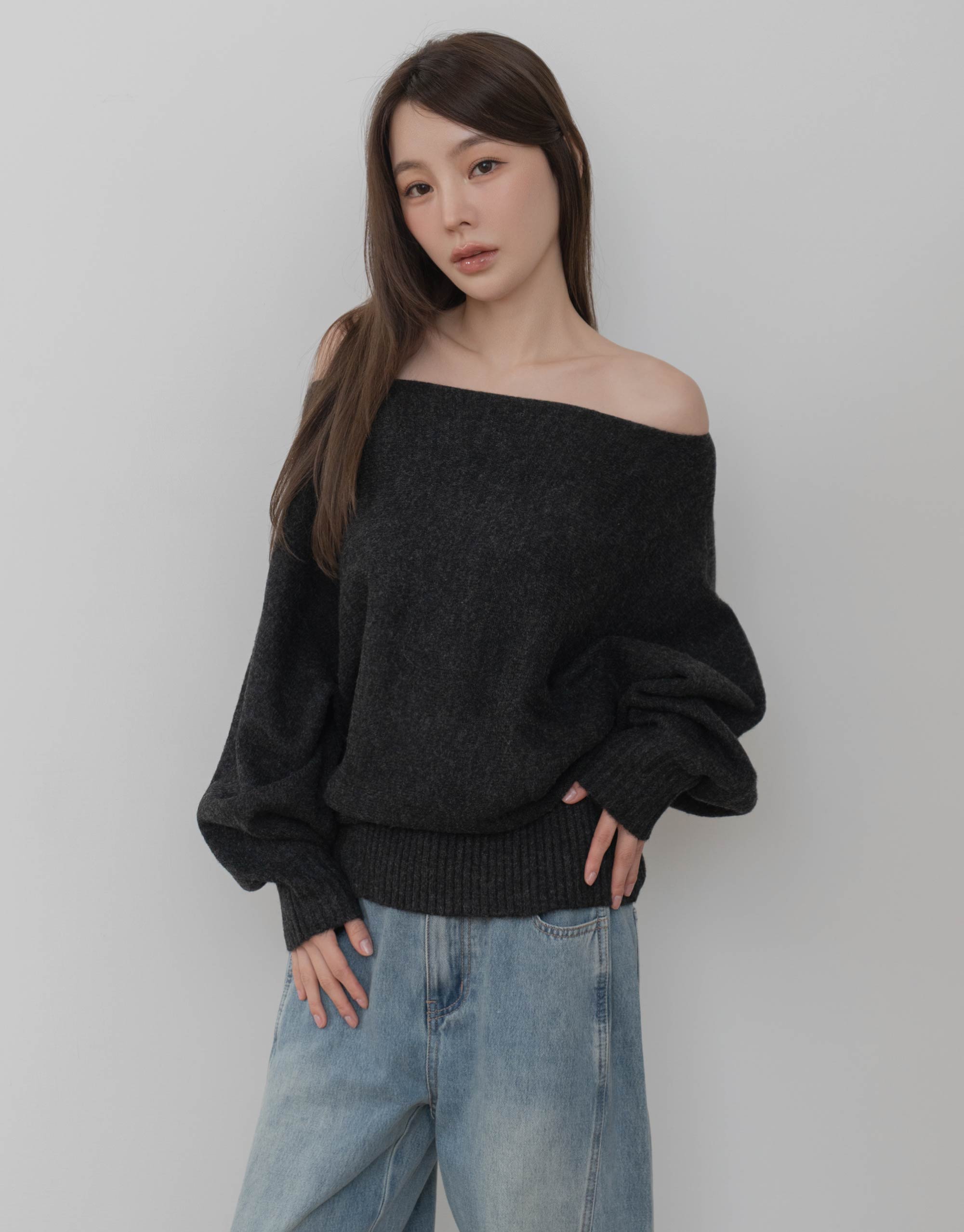 羊毛下擺羅紋毛衣