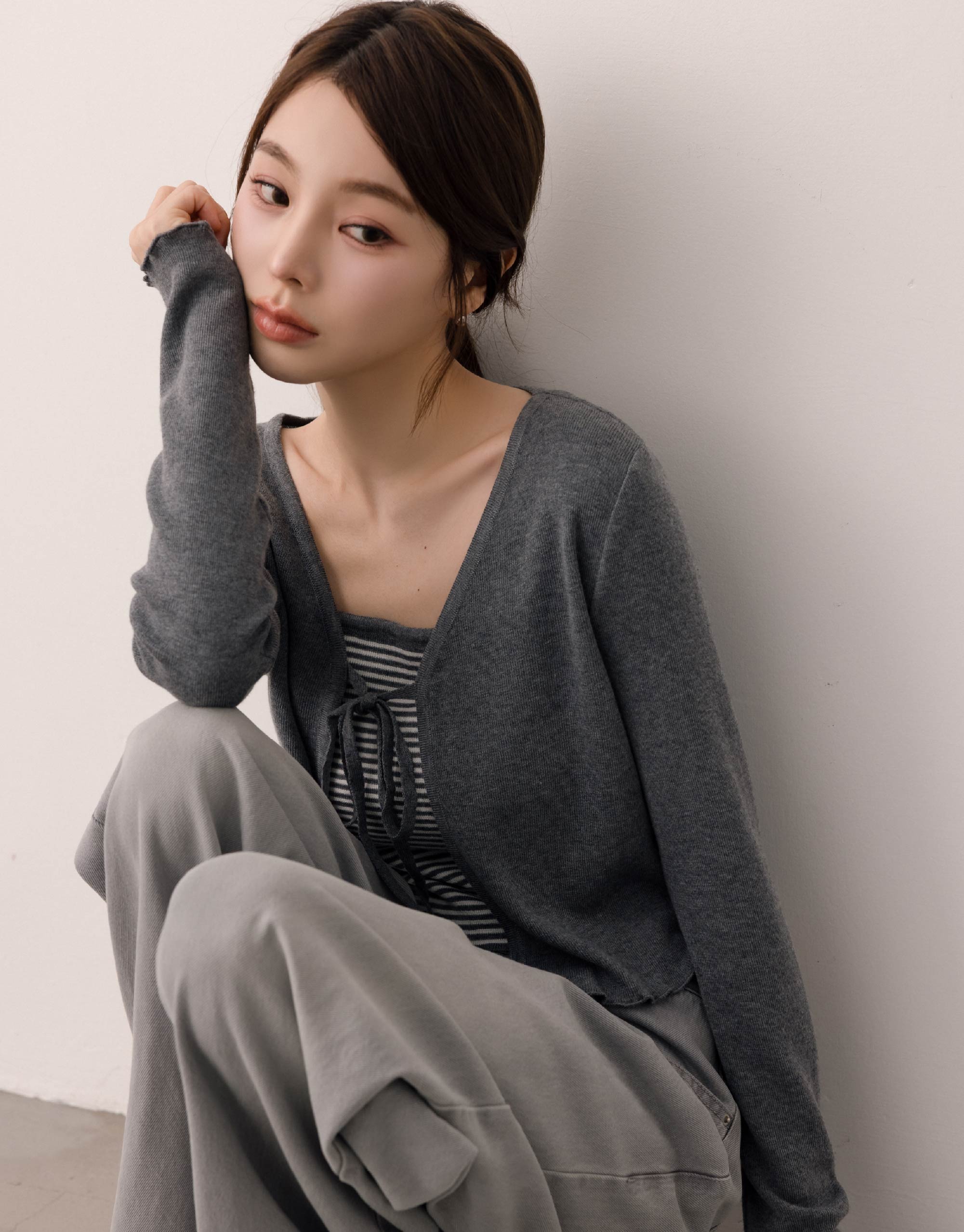 捲邊針織小外套