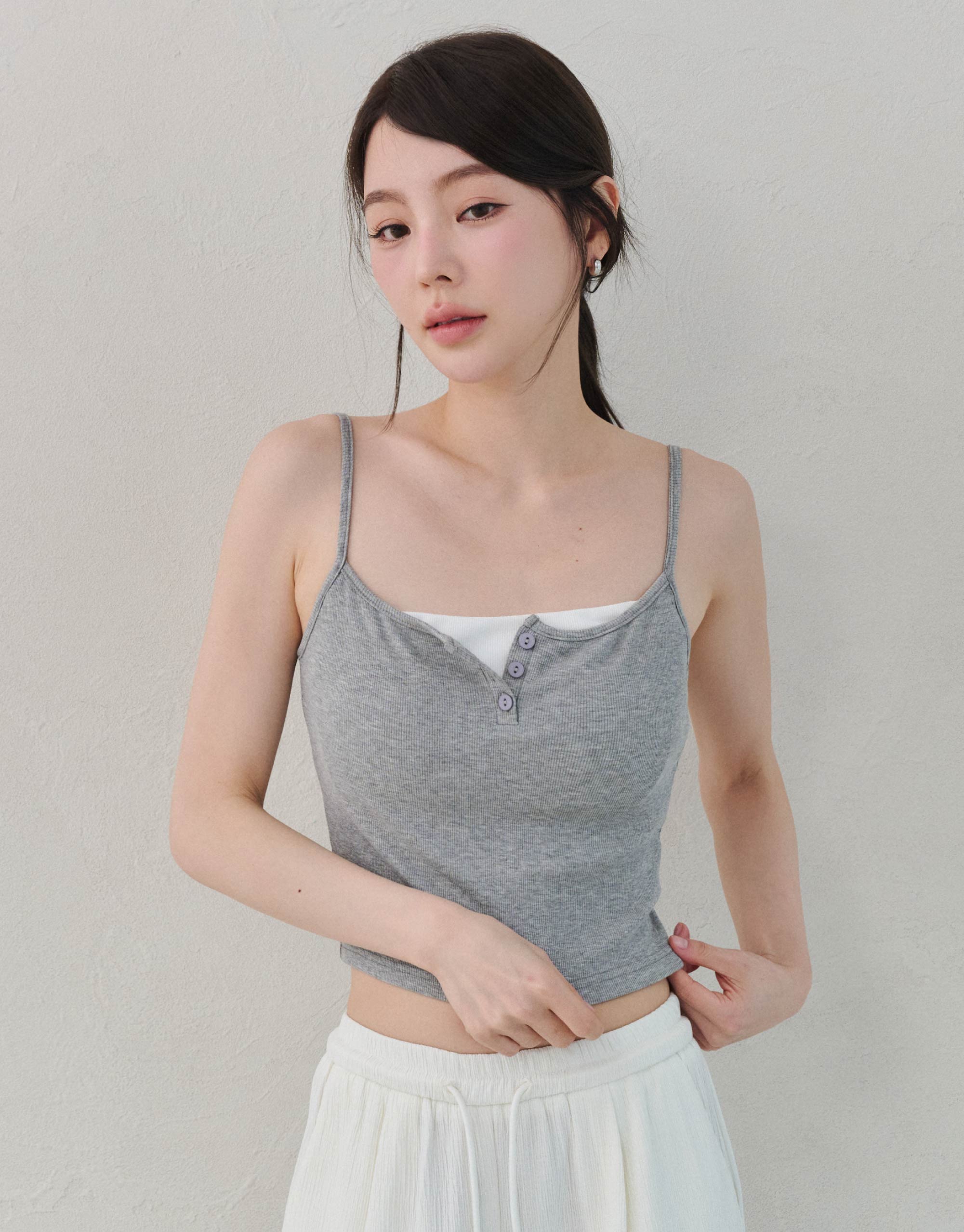 細肩帶假兩件BRA背心