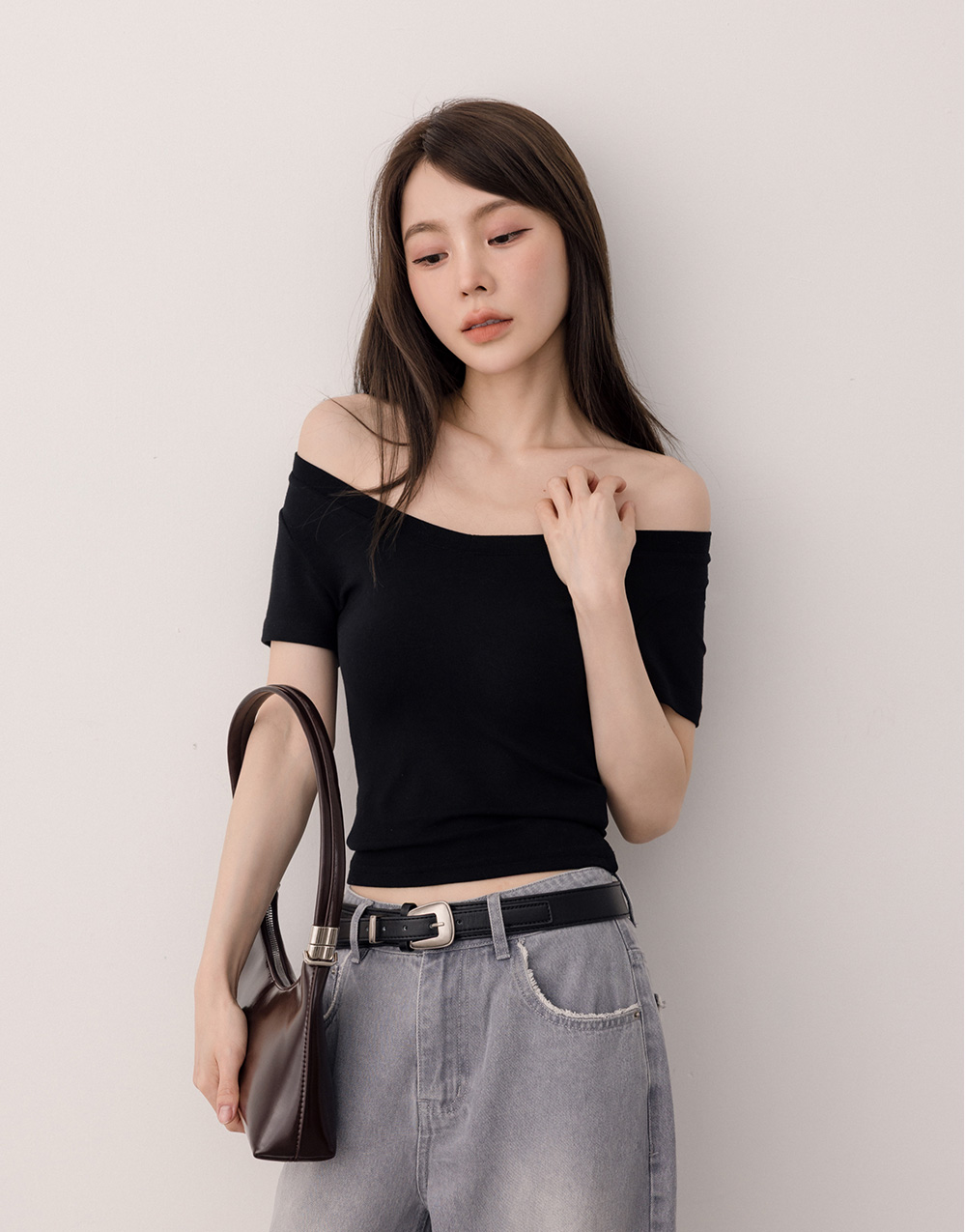 V領修身短袖上衣(EcoCosy極柔優可絲)