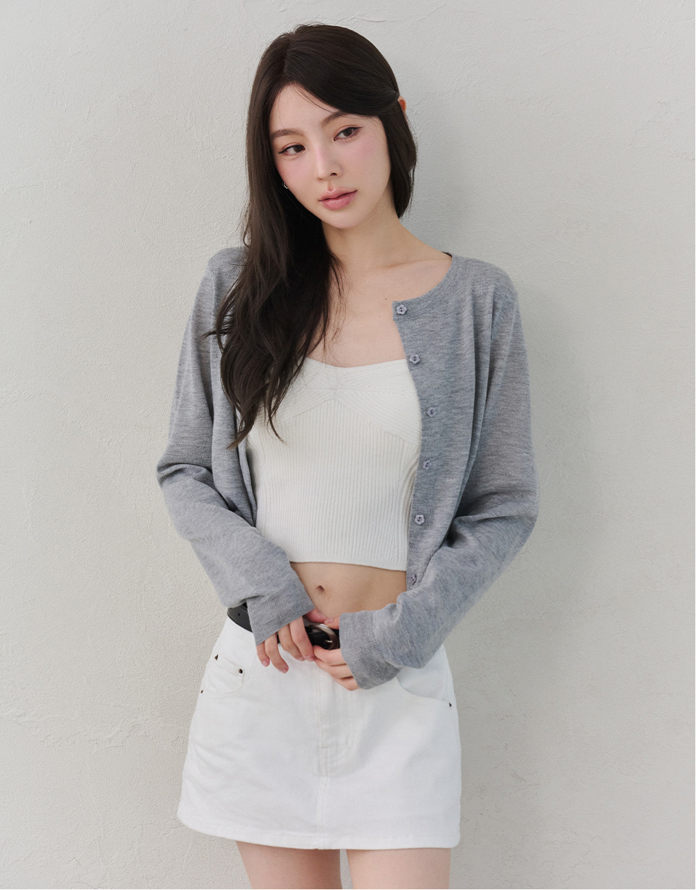 小花釦針織小外套