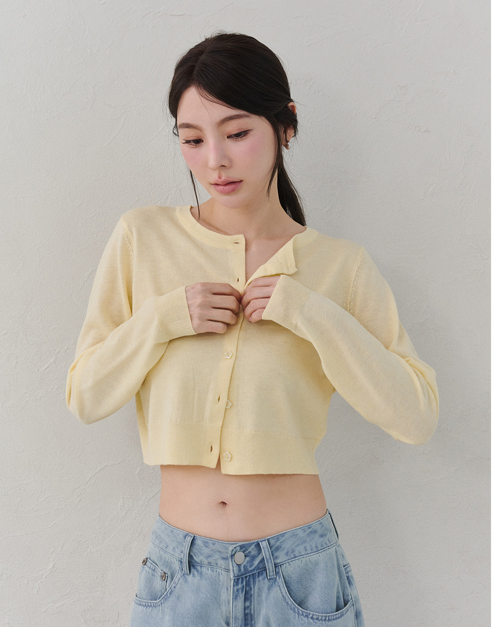 小花釦針織小外套