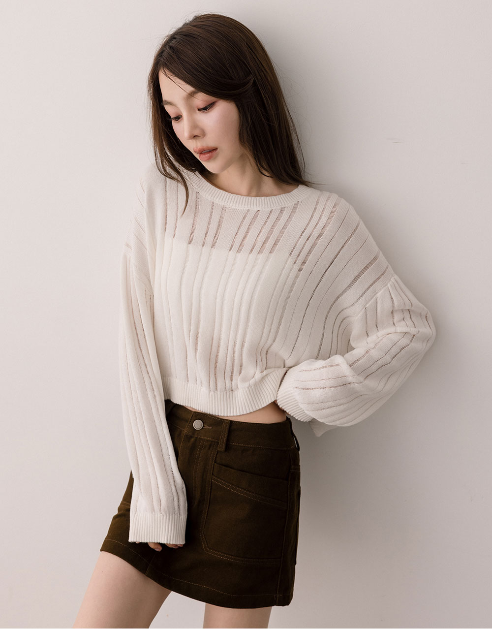 縷空感針織上衣