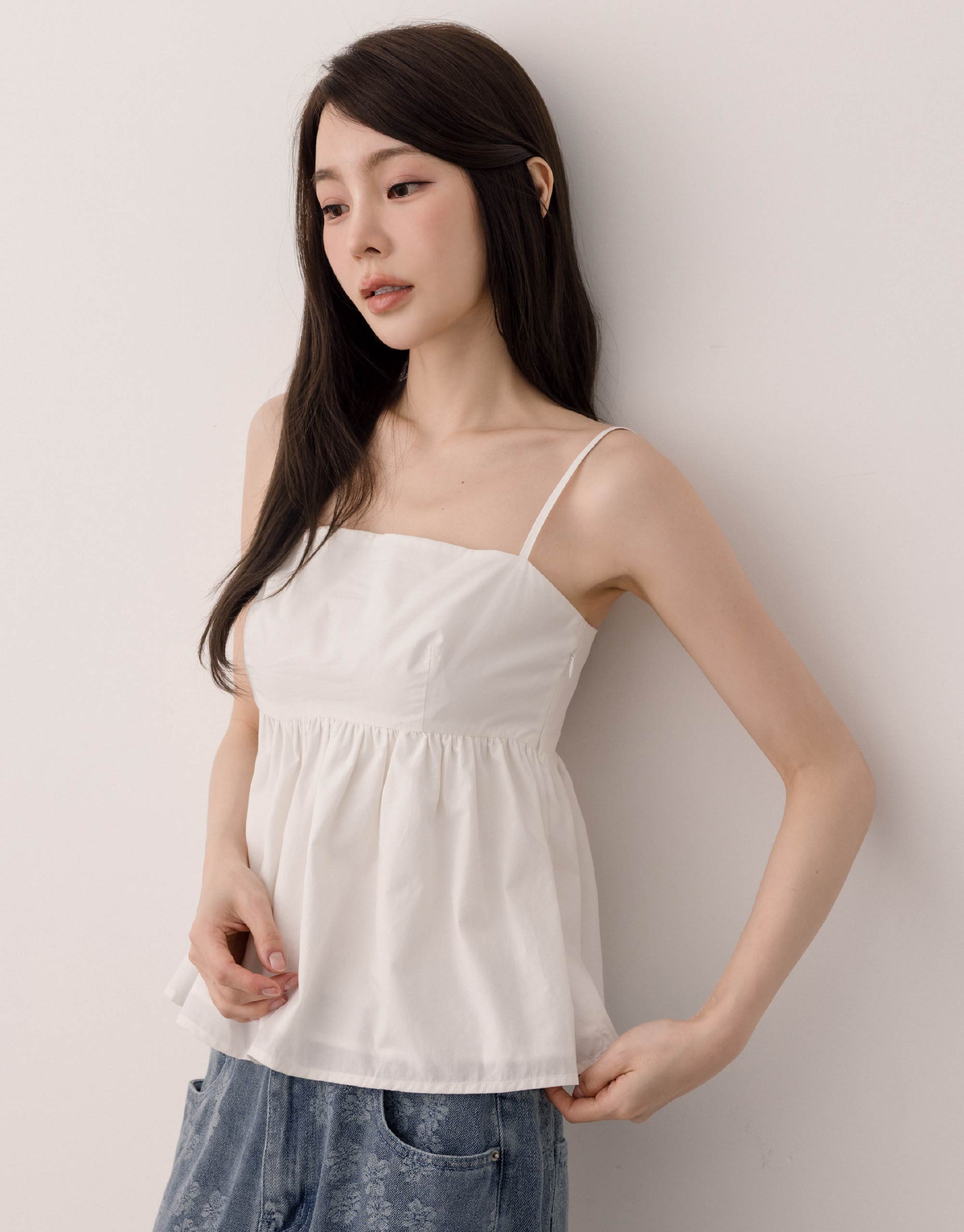 美背綁繩細肩上衣